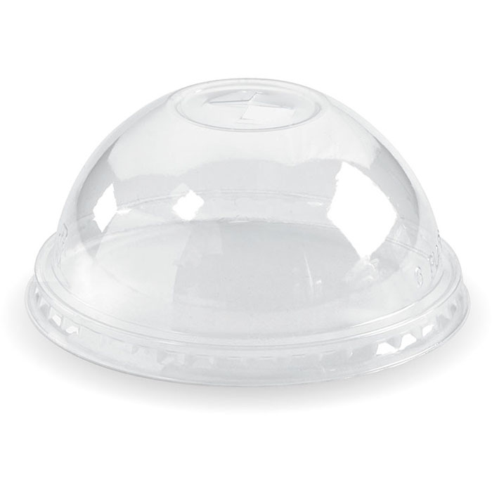 Image for BIOPAK BIOCUP PLA DOME X-SLOT CUP LID FITS 300-700ML CLEAR PACK 100 from Office Heaven