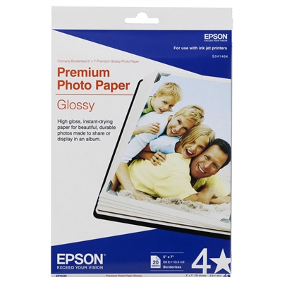 Image for EPSON C13S042544 GLOSSY PHOTO PAPER 200GSM 5 X 7 INCH WHITE PACK 20 from BusinessWorld Computer & Stationery Warehouse
