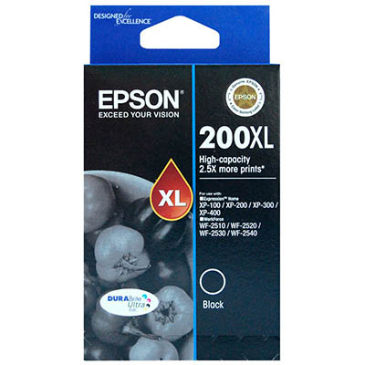 Image for EPSON 200XL INK CARTRIDGE HIGH YIELD BLACK from Office Heaven