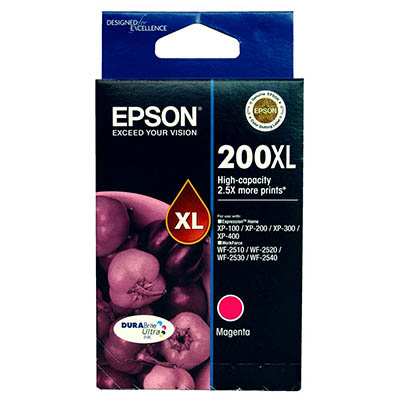 Image for EPSON 200XL INK CARTRIDGE HIGH YIELD MAGENTA from Second Office