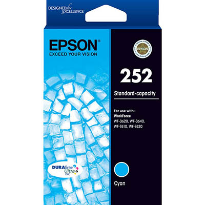 Image for EPSON 252 INK CARTRIDGE CYAN from Memo Office and Art