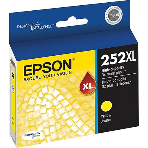 Image for EPSON 252XL INK CARTRIDGE HIGH YIELD YELLOW from BusinessWorld Computer & Stationery Warehouse