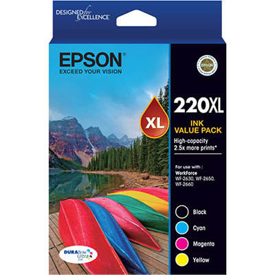 Image for EPSON 220XL INK CARTRIDGE HIGH YIELD VALUE PACK 4 from Prime Office Supplies
