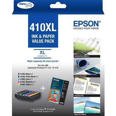 Image for EPSON 410XL INK CARTRIDGE HIGH YIELD VALUE PACK from Challenge Office Supplies