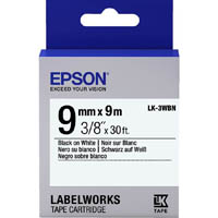 epson labelworks lk tape 9mm x 9m black on white