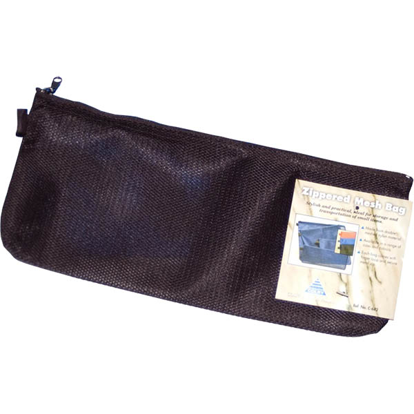 Image for COLBY MESH BAG PENCIL CASE NYLON ZIPPERED 135 X 330MM BLACK from That Office Place PICTON