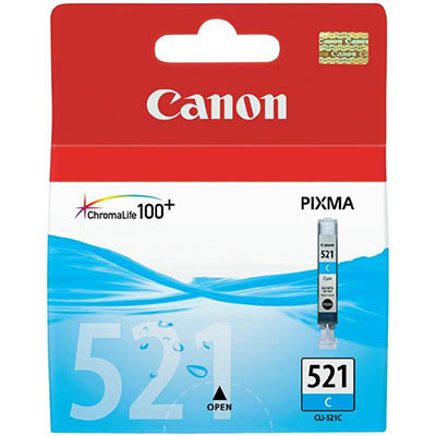 Image for CANON CLI521C INK CARTRIDGE CYAN from Mercury Business Supplies