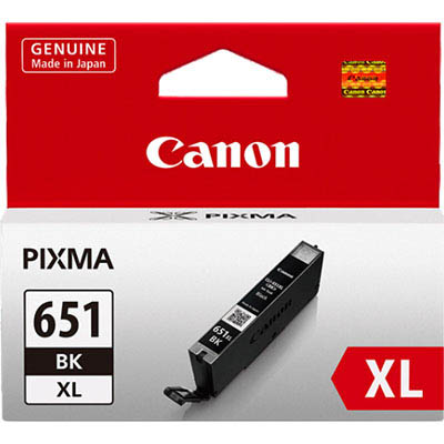 Image for CANON CLI651XLBK INK CARTRIDGE HIGH YIELD BLACK from Mitronics Corporation