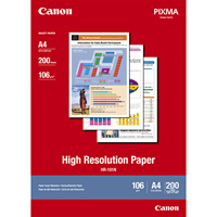 canon hr-101 high resolution photo paper 106gsm a4 white pack 200