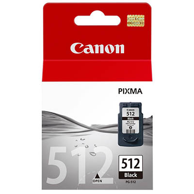 Image for CANON PG512 INK CARTRIDGE HIGH YIELD FINE BLACK from Mitronics Corporation