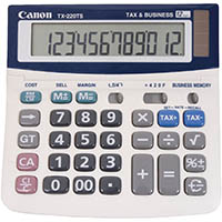 canon tx-220ts desktop calculator 12 digit grey