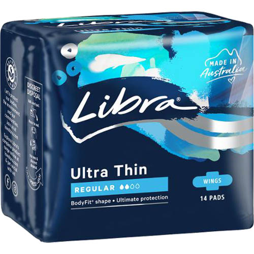 Image for LIBRA ULTRA THINS WINGS REGULAR PADS PACK 14 from BusinessWorld Computer & Stationery Warehouse