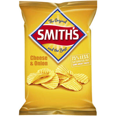 Image for SMITHS CRISPS CRINKLE CUT CHEESE AND ONION 170G from Mitronics Corporation