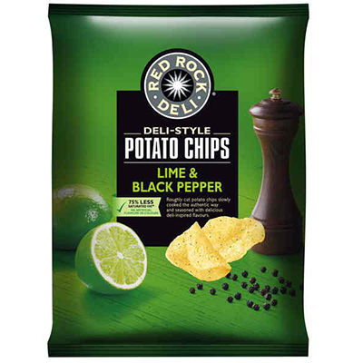 Image for RED ROCK DELI CHIPS LIME AND PEPPER 165G from Mitronics Corporation