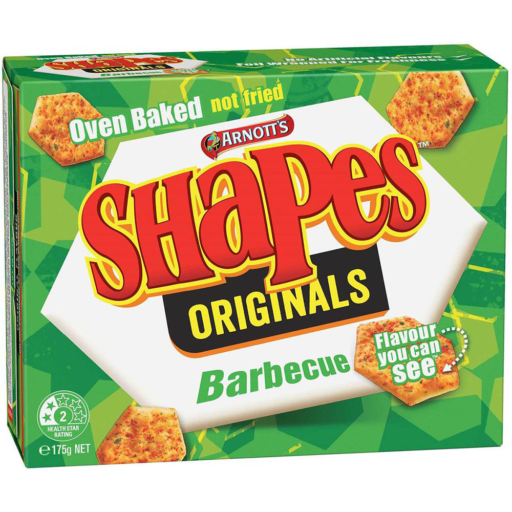 Image for ARNOTTS SHAPES BBQ 175G from Office Play