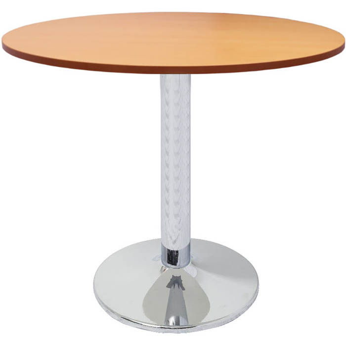 Image for RAPIDLINE ROUND TABLE DISC BASE 900MM BEECH/CHROME from BusinessWorld Computer & Stationery Warehouse