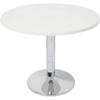 rapidline round table disc base 900mm natural white/chrome