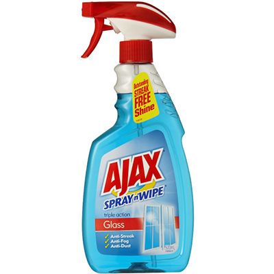 AJAX SPRAY N WIPE GLASS CLEANER TRIPLE ACTION TRIGGER 500ML |  | 7004011i
