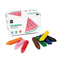 educational colours stubbie crayons assorted pack 40