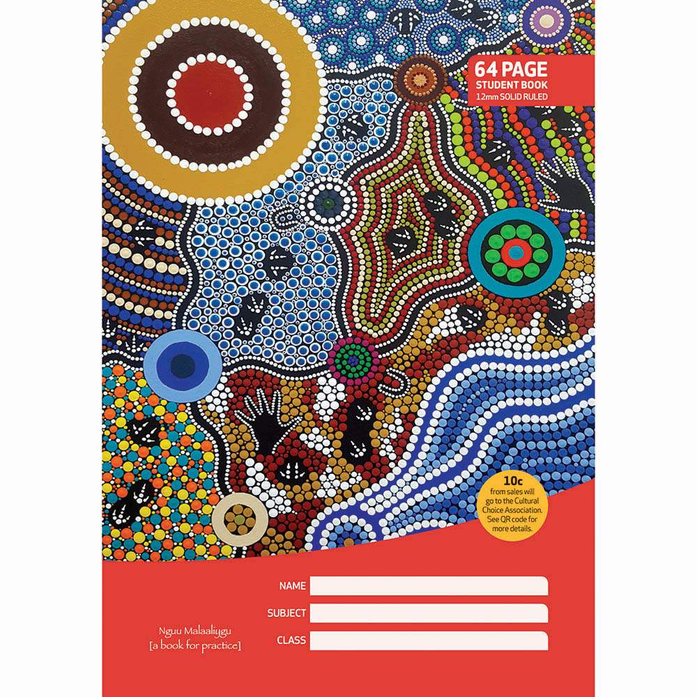 Image for CULTURAL CHOICE EXERCISE BOOK 12MM RULED 60GSM 64 PAGE 250 X 175MM MOTIF from Memo Office and Art