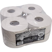 cultural choice recycled jumbo toilet roll 2-ply 300m white carton 8