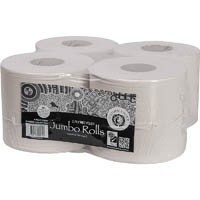 cultural choice recycled jumbo toilet roll 1-ply 500m white carton 8