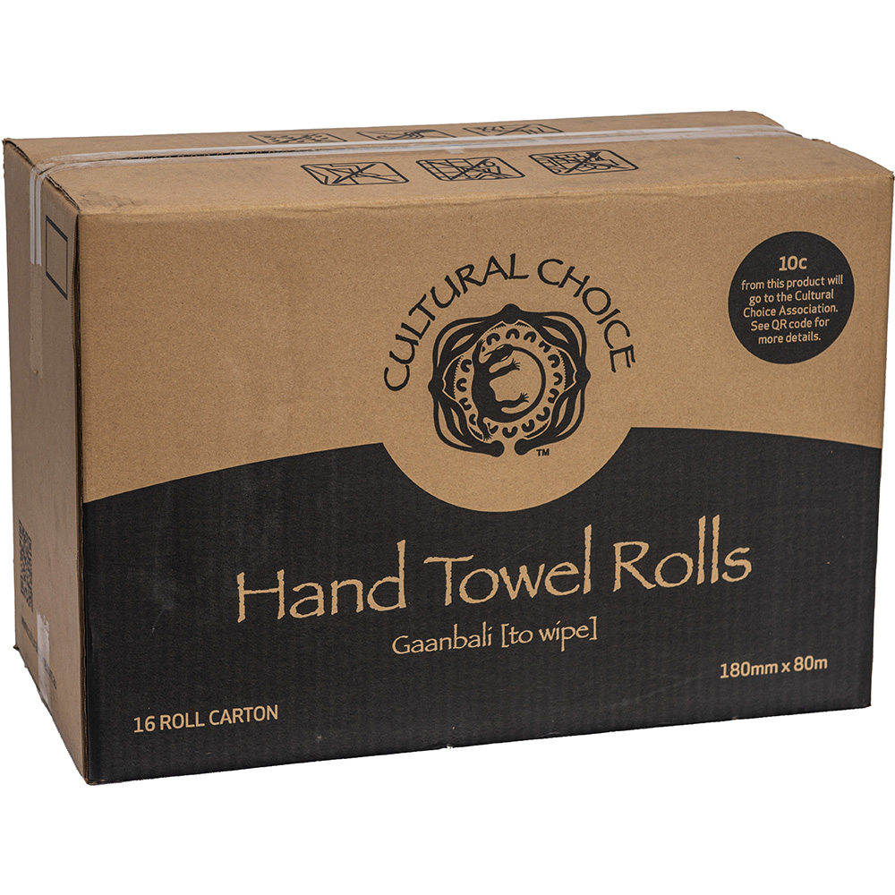 Image for CULTURAL CHOICE ROLL TOWEL RECYCLED 80M CARTON 16 from York Stationers