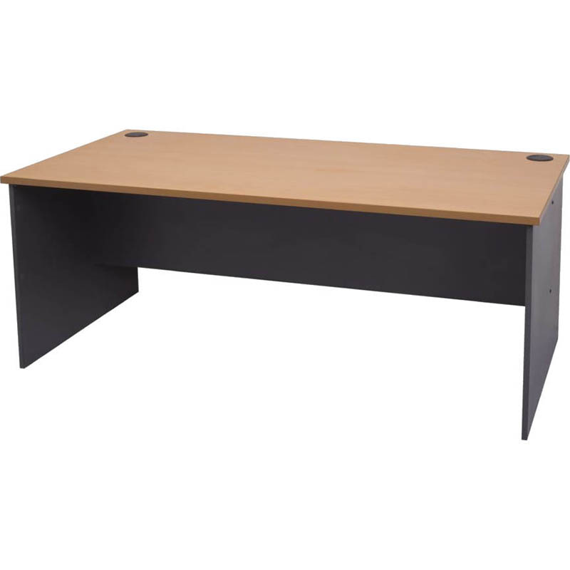 Image for RAPID WORKER OPEN DESK 1200 X 600MM BEECH/IRONSTONE from Challenge Office Supplies