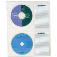 cumberland cd storage pocket with index a4 clear pack 10