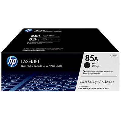 Image for HP CE285AD 85A TONER CARTRIDGE BLACK TWIN PACK from Clipboard Stationers & Art Supplies
