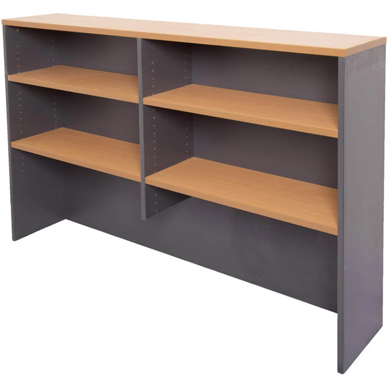 Image for RAPID WORKER OVERHEAD HUTCH 1800 X 1070 X 315MM BEECH/IRONSTONE from That Office Place PICTON