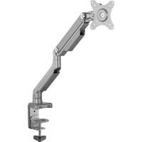 ergovida single monitor arm mechanical spring metallic grey