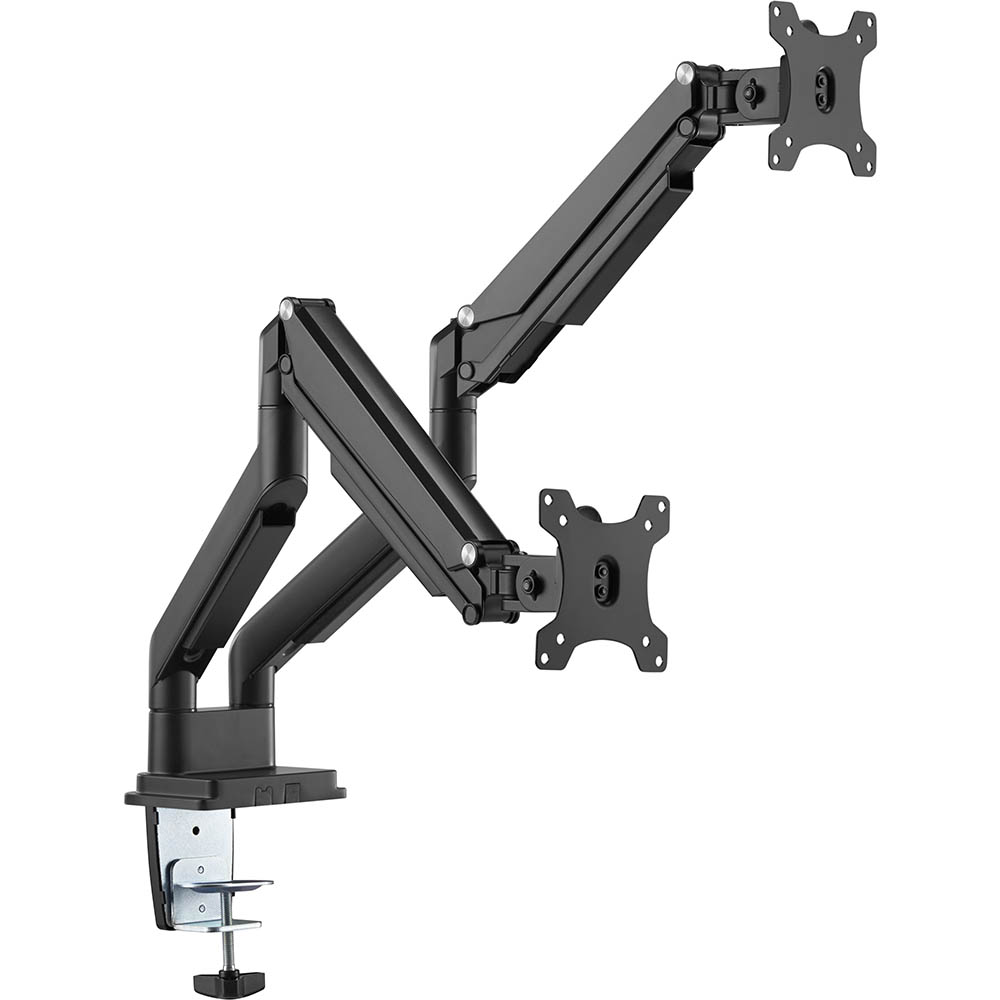 Image for CANOHM GAS SPRING DUAL MONITOR ARM BLACK from Prime Office Supplies