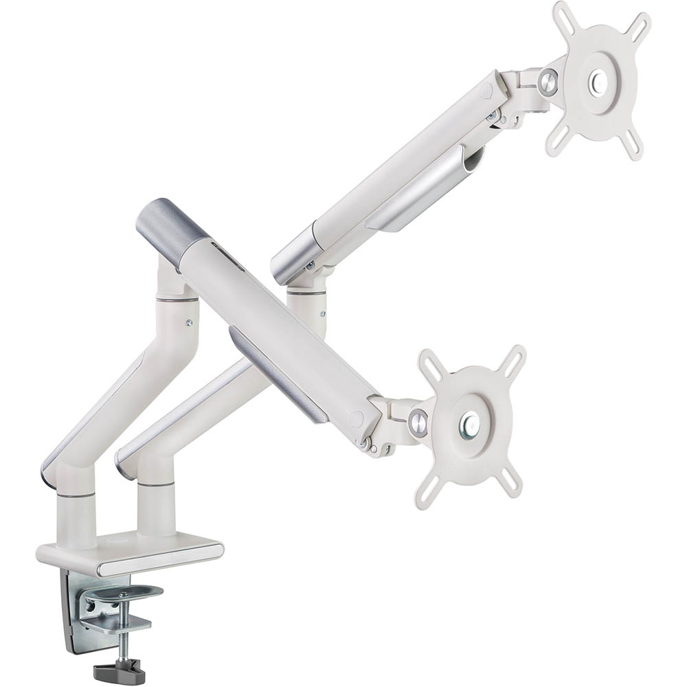 Image for CANOHM GAS SPRING DUAL MONITOR ARM WHITE from Prime Office Supplies