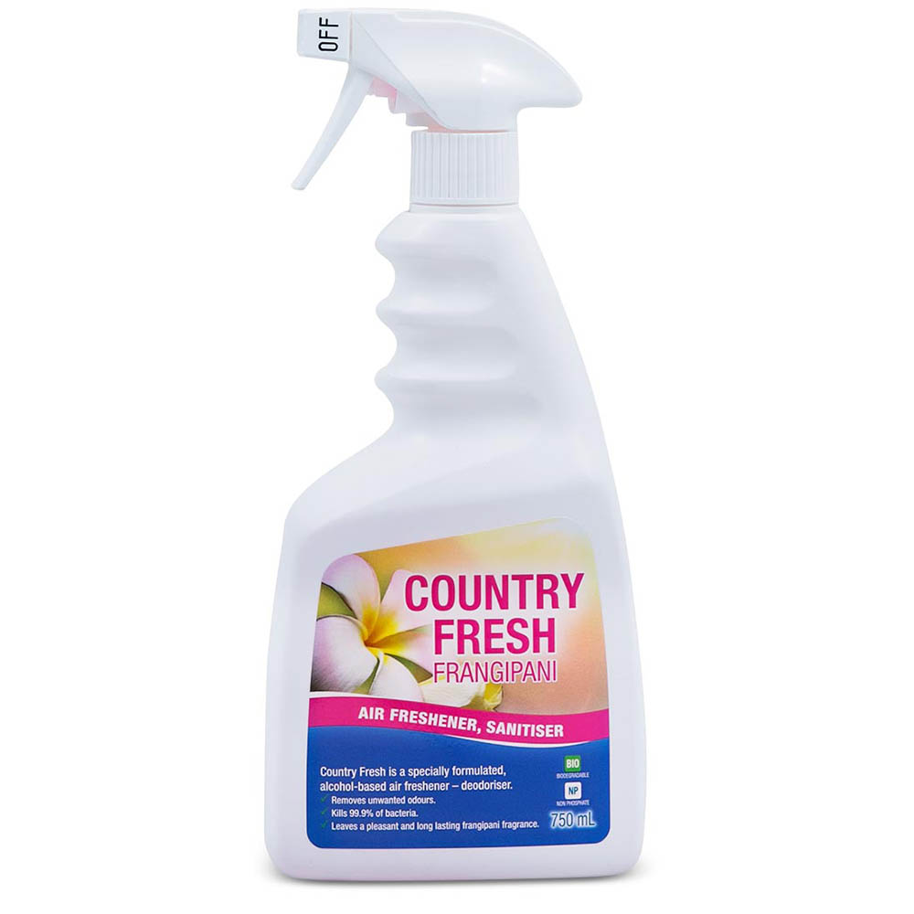 Image for CLEAN PLUS COUNTRY FRESH AIR FRESHENER 750ML FRANGIPANI CARTON 12 from York Stationers