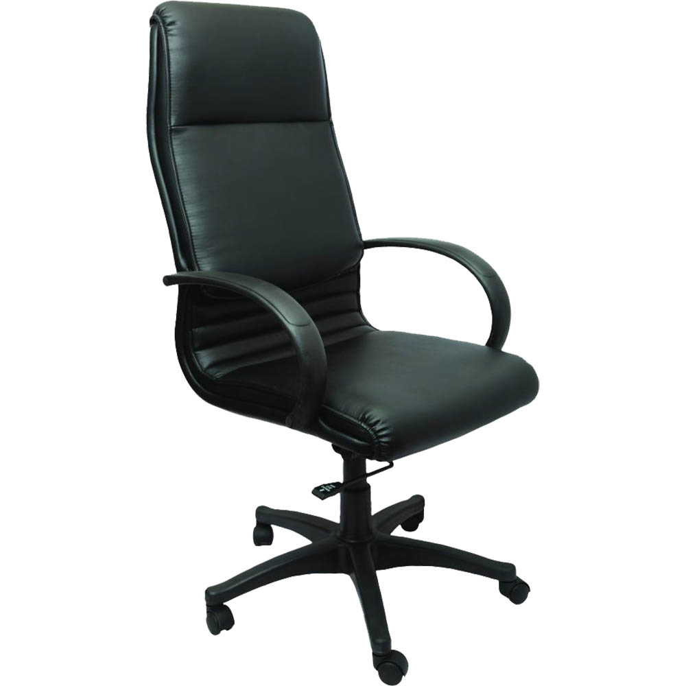 Image for RAPIDLINE CL710 EXECUTIVE CHAIR HIGH BACK ARMS PU BLACK from Office Heaven