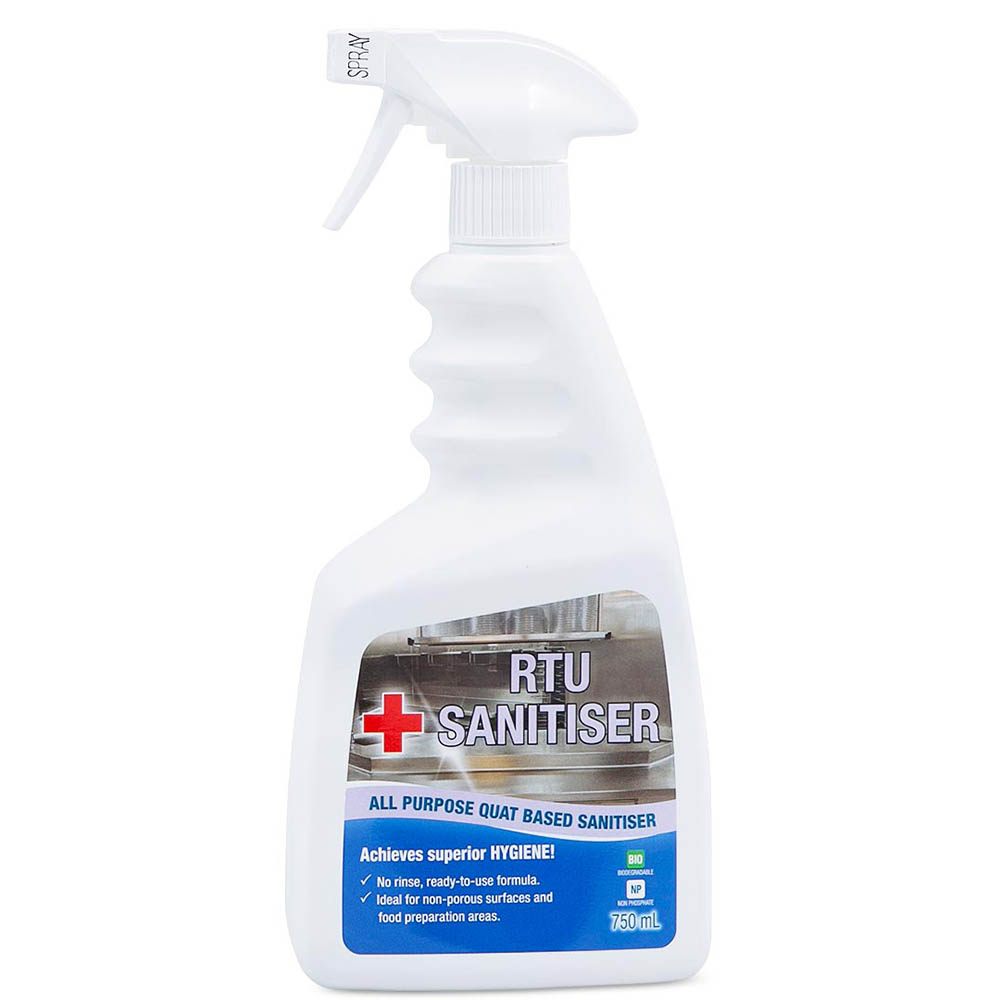 Image for CLEAN PLUS RTU SANITISER 750ML CARTON 12 from That Office Place PICTON