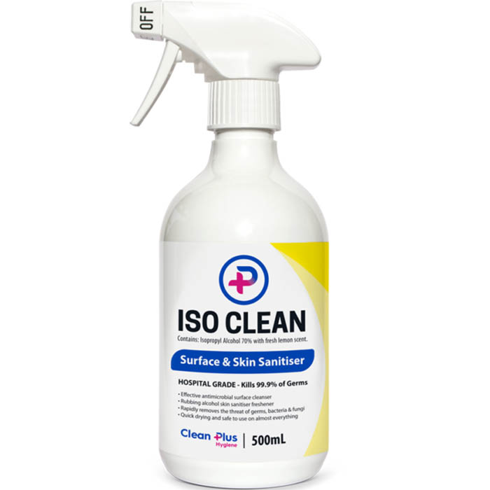 Image for CLEAN PLUS ISO CLEAN 500ML CARTON 12 from York Stationers