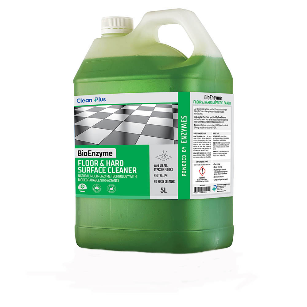 Image for CLEAN PLUS BIOENZYME FLOOR AND HARD SURFACE CLEANER 5 L from Clipboard Stationers & Art Supplies