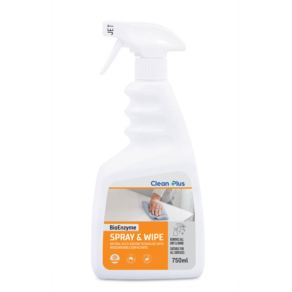 Image for CLEAN PLUS BIOENZYME SPRAY AND WIPE 750ML from Clipboard Stationers & Art Supplies