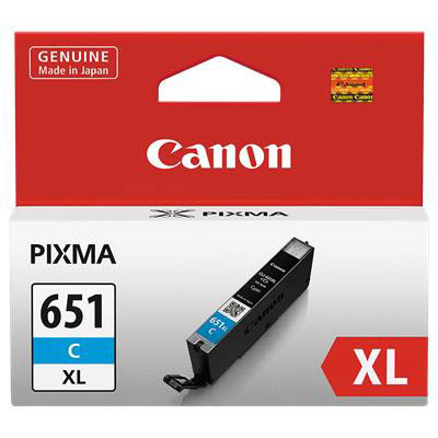 Image for CANON CLI651XL INK CARTRIDGE HIGH YIELD CYAN from York Stationers