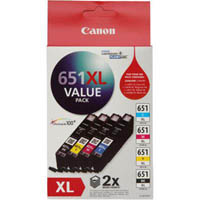 canon cli651xl ink cartridge high yield value pack