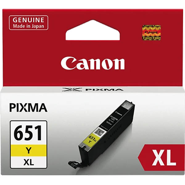Image for CANON CLI651XL INK CARTRIDGE HIGH YIELD YELLOW from Challenge Office Supplies