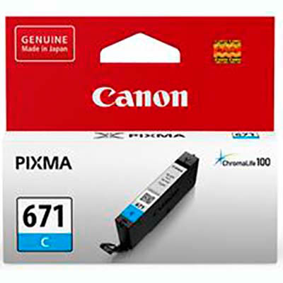 Image for CANON CLI671 INK CARTRIDGE CYAN from Challenge Office Supplies