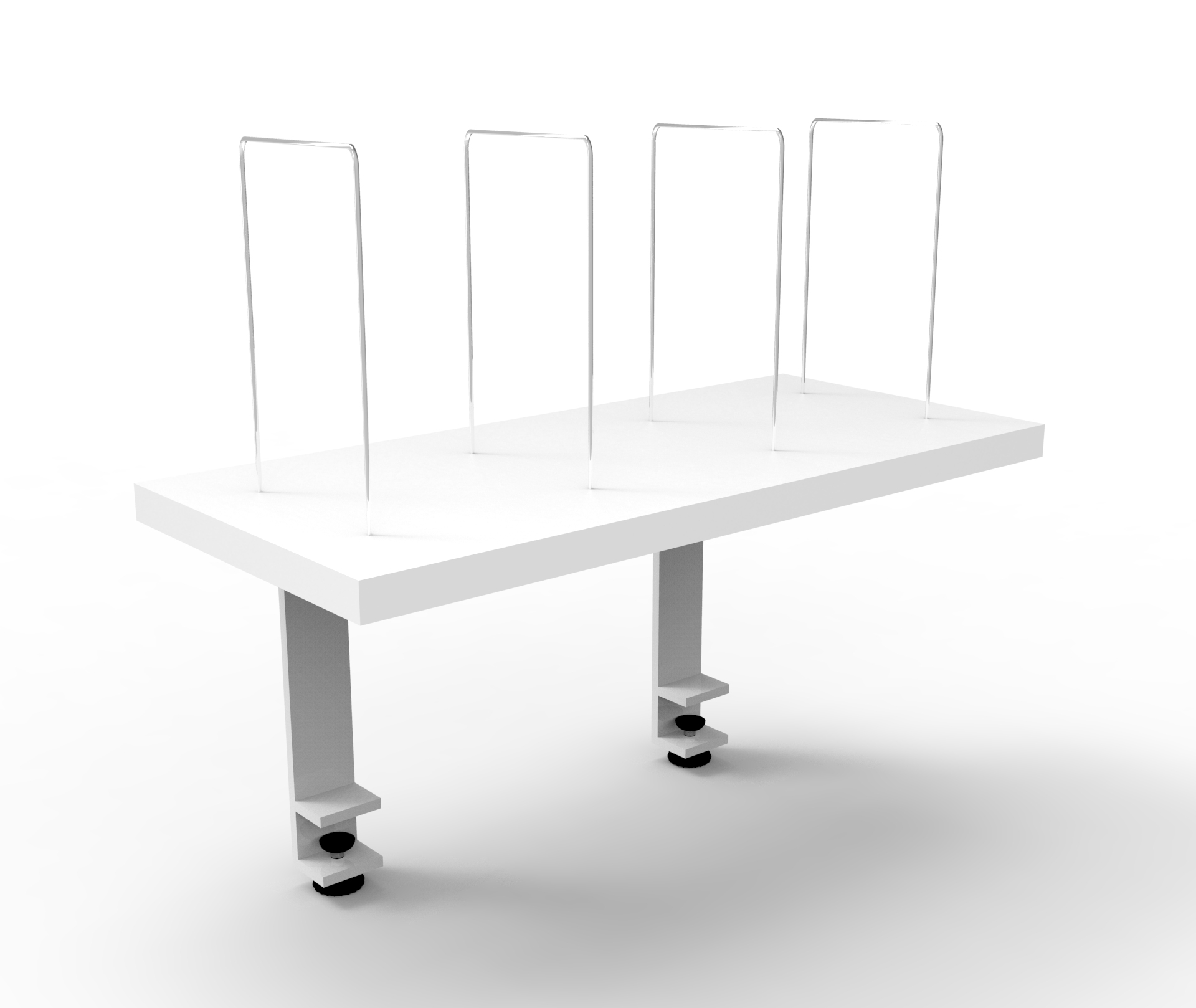 Image for RAPIDLINE CLAMP MOUNT SHELF AND DIVIDERS NATURAL WHITE / WHITE from BusinessWorld Computer & Stationery Warehouse