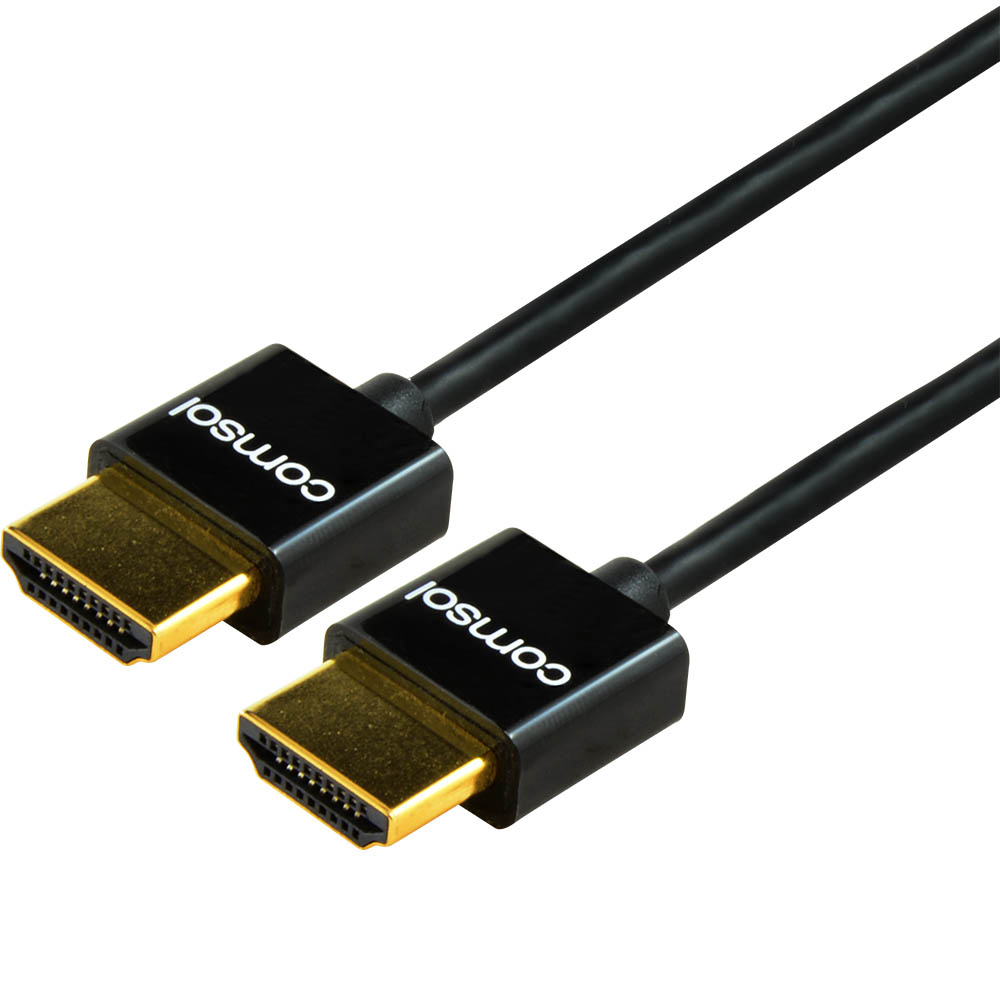 Image for COMSOL SUPER SLIM HIGH SPEED HDMI CABLE WITH ETHERNET MALE TO MALE 500MM from BusinessWorld Computer & Stationery Warehouse