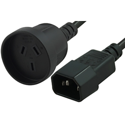 Image for COMSOL UPS POWER CABLE IEC-C14 PLUG TO 3-PIN SOCKET 1.5M BLACK from ALLBIZ Office Supplies