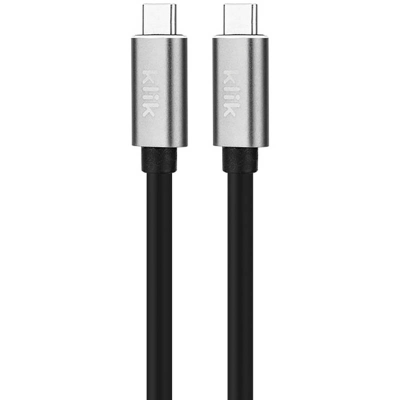 Image for KLIK USB TYPE-C MALE TO USB TYPE-C MALE USB3.2 CABLE 2M BLACK from That Office Place PICTON