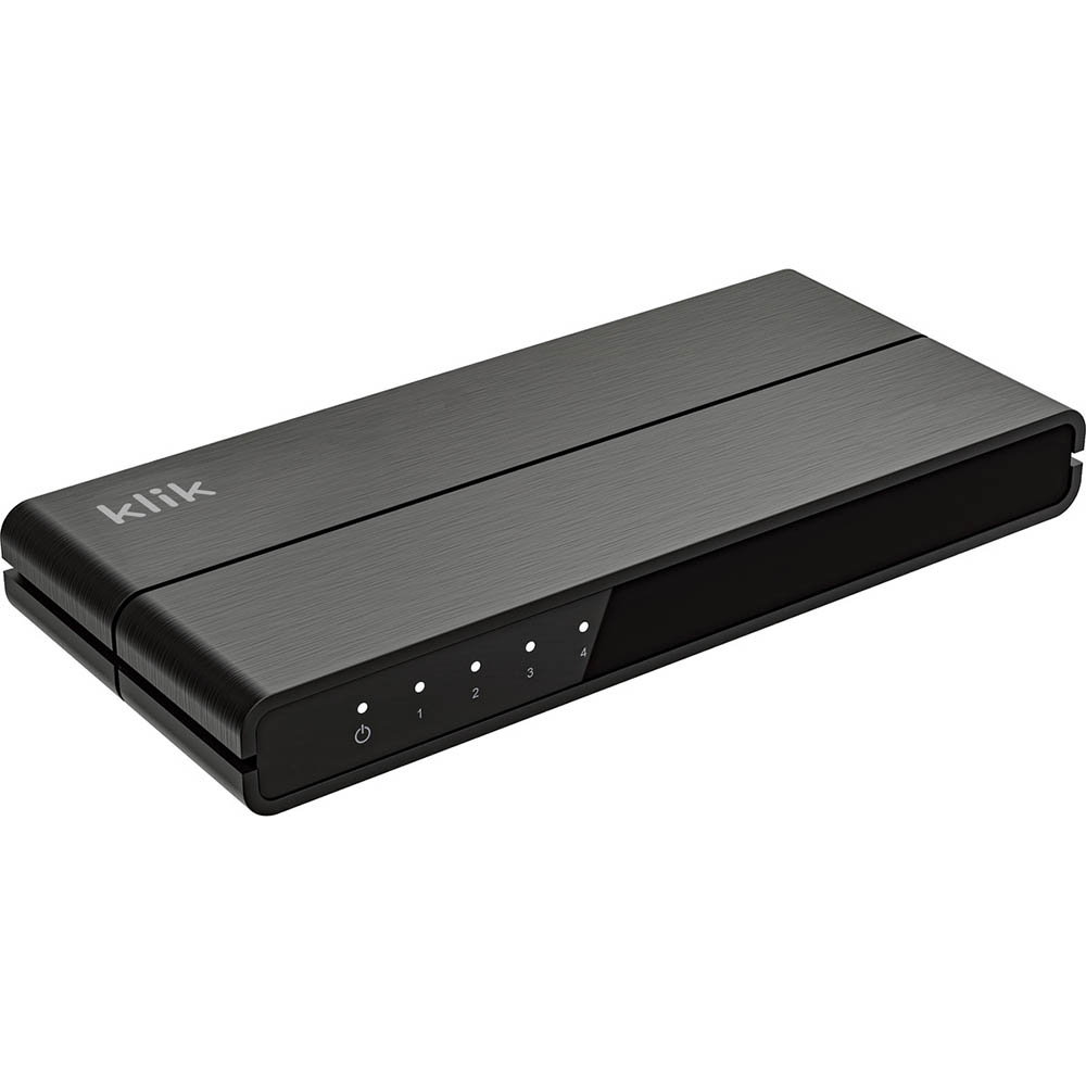 Image for KLIK 4 PORT HDMI SPLITTER BLACK from Challenge Office Supplies