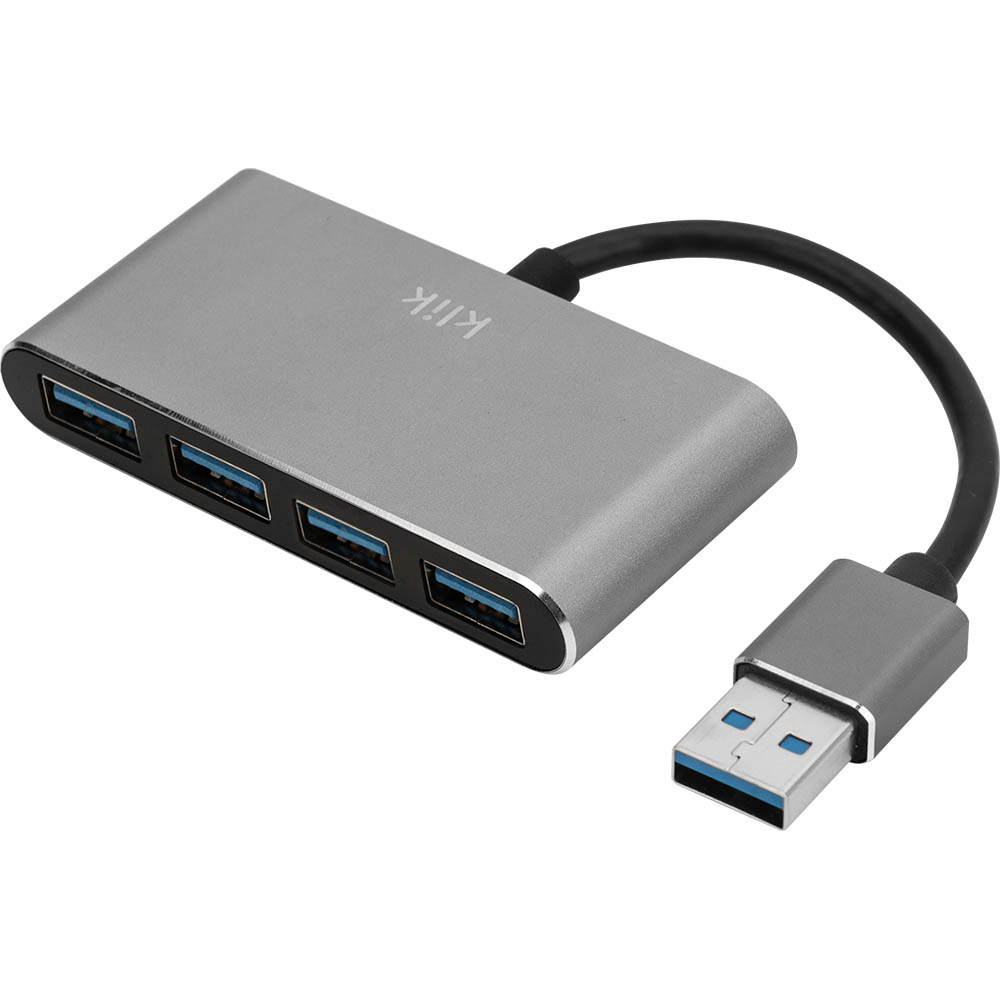 Image for KLIK 4-PORT HUB USB-A 3.0 SILVER from ONET B2C Store